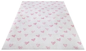 Biało-różowy dywan dziecięcy 120x170 cm Hearts – Hanse Home