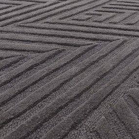 Antracytowy dywan wełniany 120x170 cm Hague – Asiatic Carpets