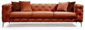Pomarańczowa aksamitna sofa 237 cm Como – Artie