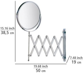 Wenko Lusterko kosmetyczne ścienne Telescope Exclusive 3-krotne powiększenie, śr. 17 cm