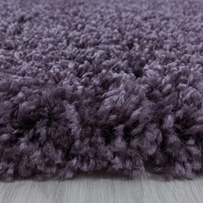Dywan shaggy Sydney fioletowy koło  120 cm x 120 cm
