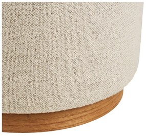 Beżowy puf z materiału bouclé Daisy – House Nordic