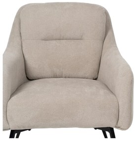 Beżowy fotel z tkaniny szenilowej Classic – Ixia