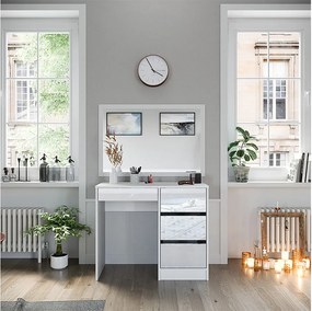 Stół do toalety biały 90x40x75 sherry