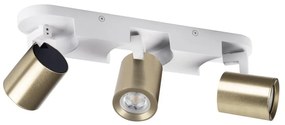 Kanlux 38966 - Oświetlenie punktowe LAURIN 3xGU10/10W/230V mosiądz/biały