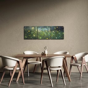 Obraz - Magiczna noc (z zegarem) (90x30 cm)