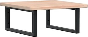 Naturalne drewno półka czarne uchwyty 50x50 L5-S32