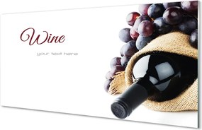 Szklany Panel Wino i Dojrzałe Winogrona