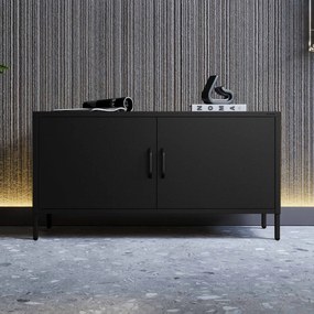 Metalowa szafka RTV czarna ROSA Modern