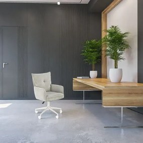 Tapicerowany fotel obrotowy popiel C8-A47