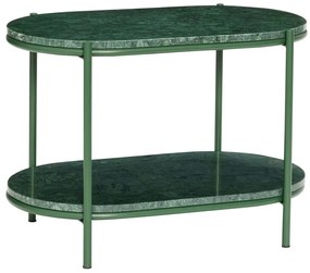 Ciemnozielony marmurowy stolik 34x58 cm Nusa – Hübsch
