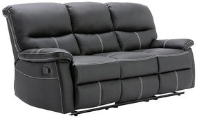 Kanapa 3-osobowa z funkcją relax z ekoskóry CANBY