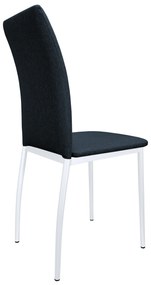 Krzesło tapicerowane ALAN stelaż biały Sawana 80