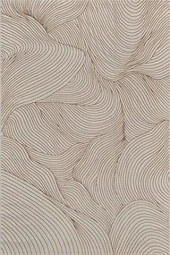Dywan salonu nowoczesny elegancki, Beżowy, 240 x 340 cm