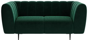 Ciemnozielona aksamitna sofa Ghado Shel, 170 cm