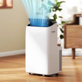 HOMCOM Przenośny klimatyzator 12 000 BTU z technologią inwerterową, 6 w 1 klimatyzacja z automatyczną oscylacją 60°, timerem 24-godzinnym i pilotem | Aosom PL