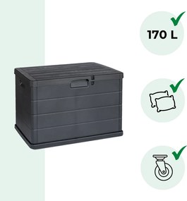 Pojemnik do przechowywania BETA, 170L, 78x55x52cm, antracytowa I.P.A.E-Progarden