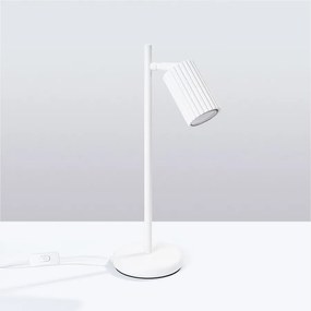 Lampa biurkowa minimalistyczny Gloow, aluminium - 1 źródło światła 4000K - L.14.5 x H.43 cm - biały