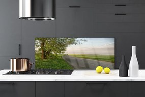 Panel Szklany do Kuchni Aleja Prowadząca W Nieznane