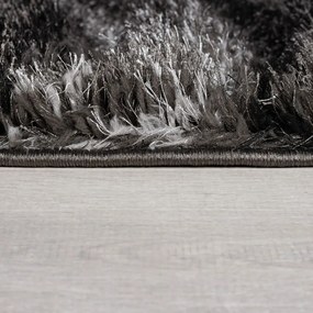 Czarno-szary dywan tkany ręcznie z włókien z reyklingu 200x290 cm Velvet – Flair Rugs