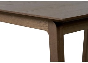 Brązowy rozkładany stół z blatem w dekorze dębu 95x200 cm Bari – Unique Furniture