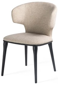 Stylowe krzesło do jadalni Serene, miękka beżowa tkanina, wygoda, solidne wykonanie, idealne do wnętrz z charakterem.