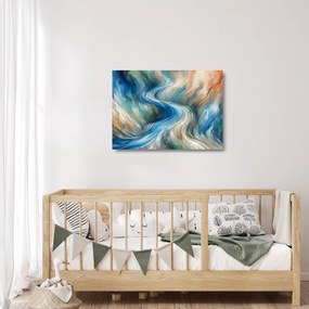 Obraz na szkle - Abstrakcyjny nurt (70x50 cm)