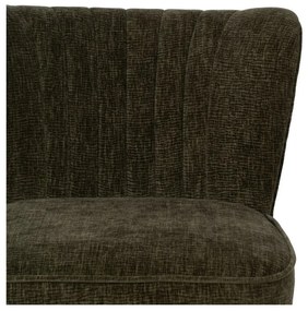 Zielony fotel z tkaniny szenilowej Glam – Ixia