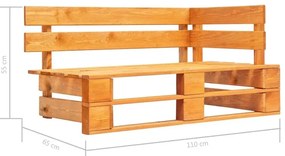 Brązowa ławka ogrodowa z palet - Olefix 3X