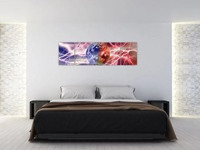 Obraz - Kula ziemska pod prądem (170x50 cm)