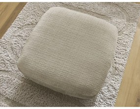 Beżowy podnóżek z tkaniny szenilowej Leonore – Bobochic Paris