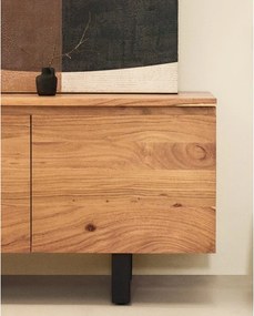 Szafka pod TV z litego drewna akacjowego w naturalnym kolorze 200x58x40 cm Uxue – Kave Home