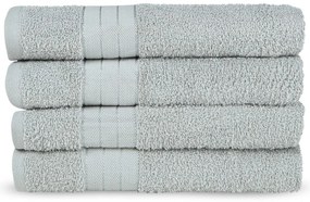 Jasnoszare bawełniane ręczniki frotte zestaw 4 szt. 50x100 cm – Good Morning