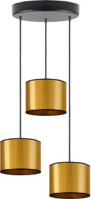 Złota okrągła lampa wisząca potrójna - 4X EX453 B2-S91