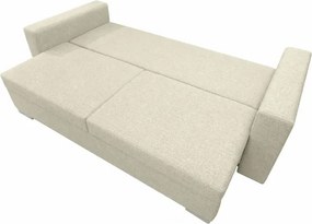Sofa z Funkcją Spania DRAVOS Kremowa Japandi