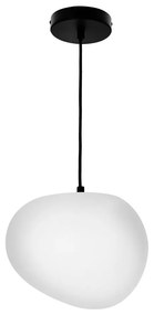 Czarno-biała lampa wisząca ø 25 cm Stones – Candellux Lighting