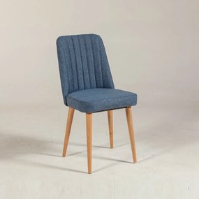 Krzesło do jadalni Vina Dark Blue and AtlanticPine