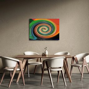 Abstrakcyjny obraz - kolorowa spirala (70x50 cm)
