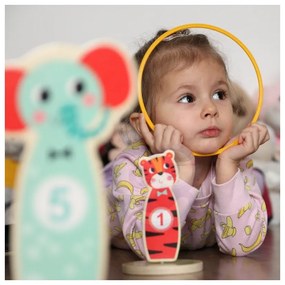 Tooky toy drewniana gra zręcznościowa rzut do celu zwierzątka 15 el.