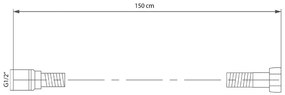Czarny plastikowy wąż prysznicowy ø 1 cm Softflex – Sapho