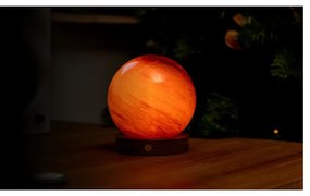 Lampa stołowa LED w ciemnym naturalnym kolorze ze szklanym kloszem (wysokość 13 cm) Sand Storm – Gingko