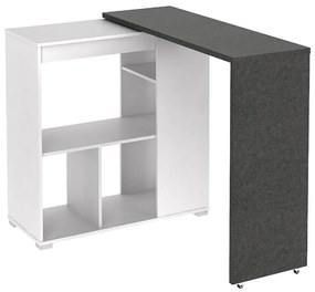 Obrotowa szafka barowa SATURNE – kolor biały i szary