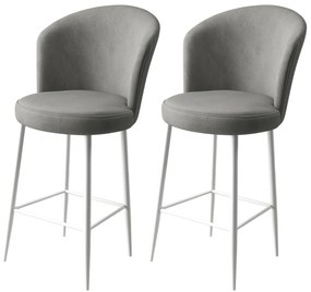 Zestaw krzeseł barowych Fora Grey and White, 2szt., 2 szt.