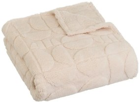 Beżowy koc z mikropluszu 130x160 cm Mid Century – Casa Selección