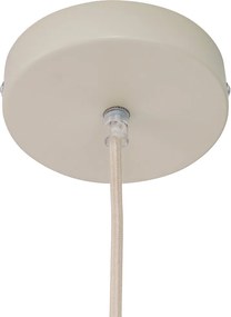 Lampa wisząca Japandi kremowa z lnianym abażurem - Aisha