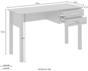 Biurko 50x120 cm Marion – Støraa