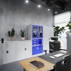 Szafka na segregatory zamykana BEATA, 900 x 930 x 400 mm, szara