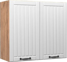 Szklana szafka kuchenna biały domek wiejski 80x34.1x72 fame-line