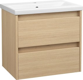 Zestaw do Łazienki 60cm Szafka z Umywalką Ryflowane Fronty Aria