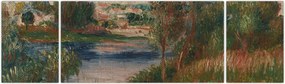 Obraz - Auguste Renoir, Landscape at Vetheuil, reprodukcje (170x50 cm)